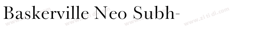 Baskerville Neo Subh字体转换